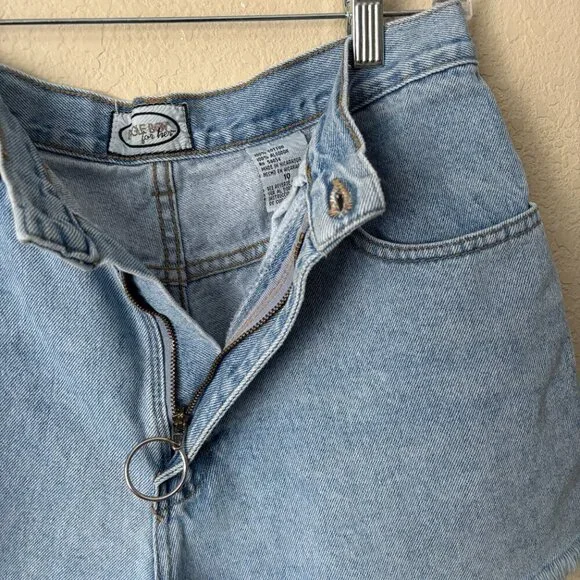 Vintage Bugle Boy For Her High Rise Denim Jean Shorts - Picture 7 of 8